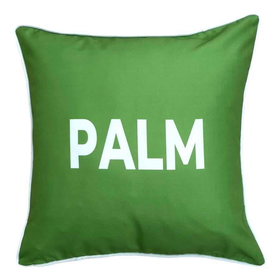 palm lime showerproof garden cushion