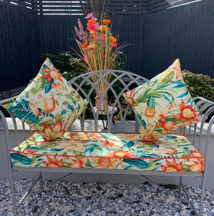 orange tiger lily garden cushion