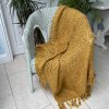 Gold Chunky Knit Throw