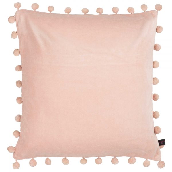 blush pink velvet cushion
