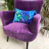 pansy floral velvet cushion