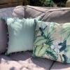 Frangipani Green Showerproof Cushion