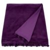aubergine velvet throw