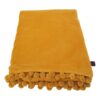 mustard gold velvet throw