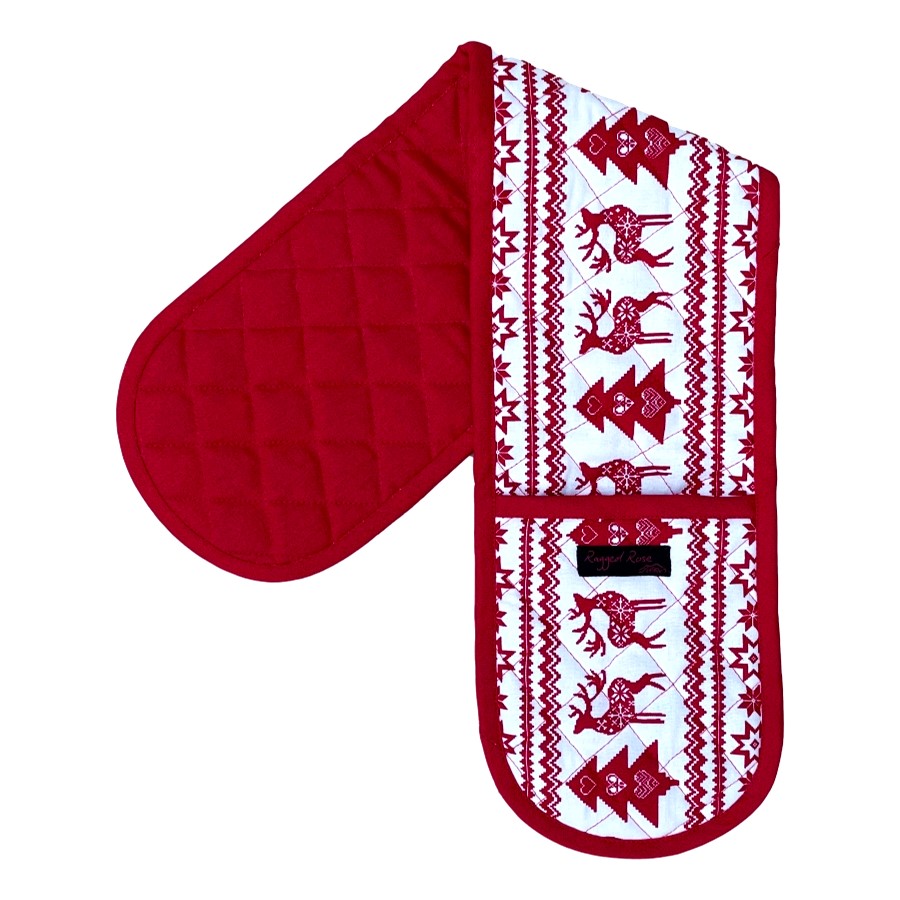 red nordic oven gloves