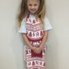 Childs Red Nordic Frilly Christmas Apron