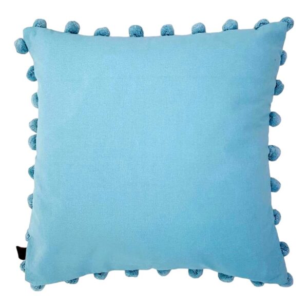 duck egg blue bobble cushion