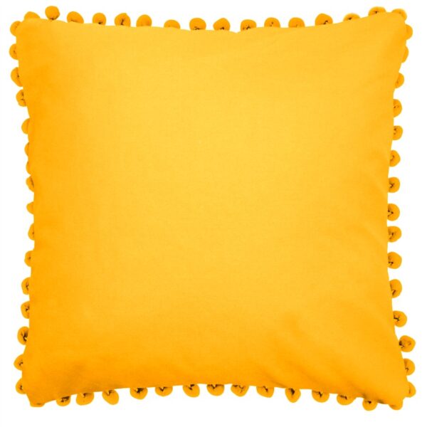 gold pompom cushion