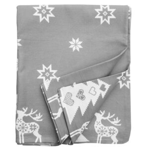 grey star Christmas tablecloth