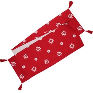 red Christmas table runner