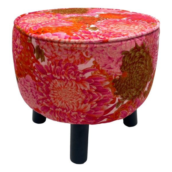 chrysanthemum velvet footstool