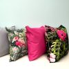 pink showerproof outdoor cushion