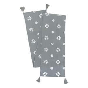 grey christmas table runner