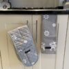 grey christmas oven gloves