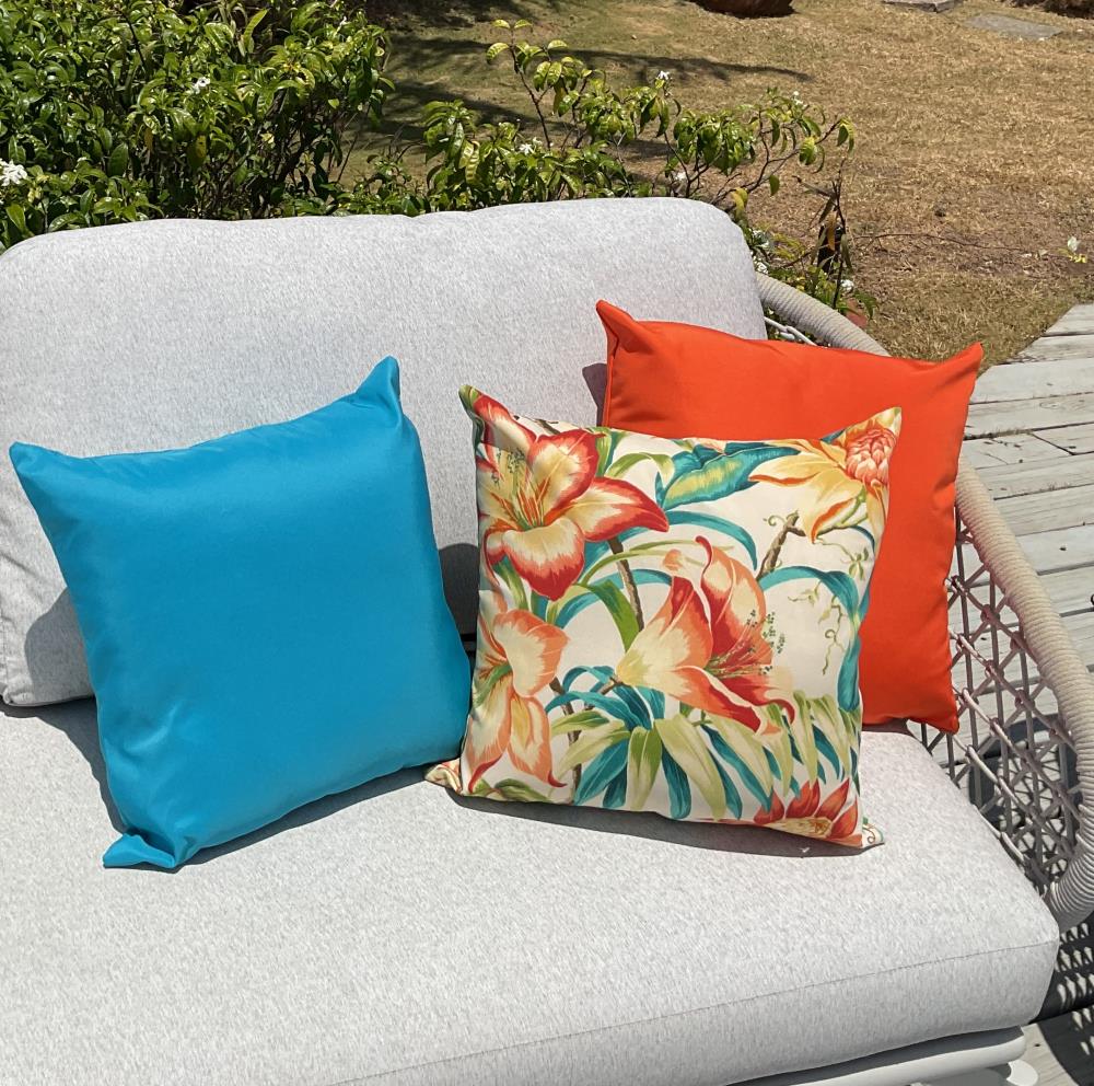 orange tiger lily garden cushion