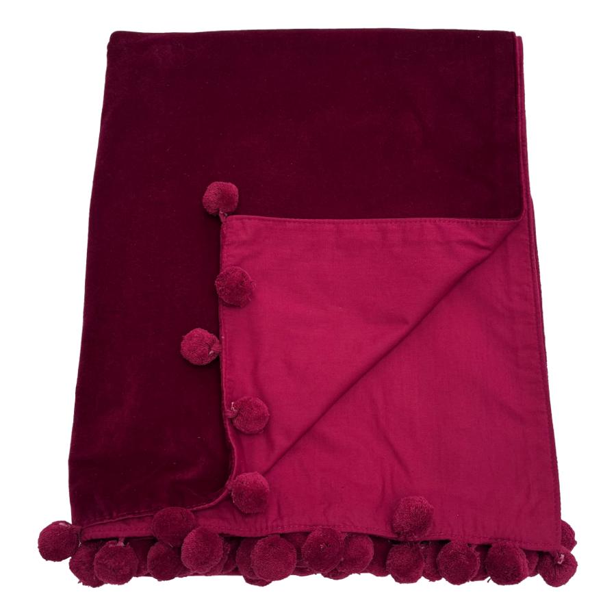 red velvet throw