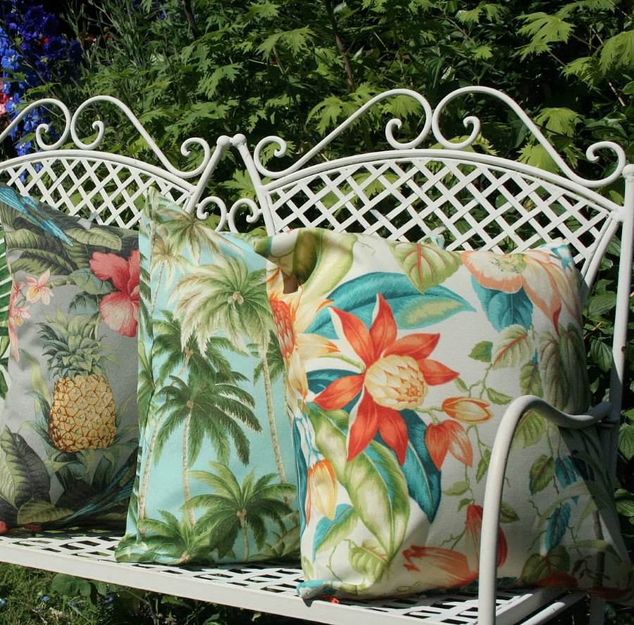 orange tiger lily garden cushion