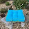 blue garden seat cushion