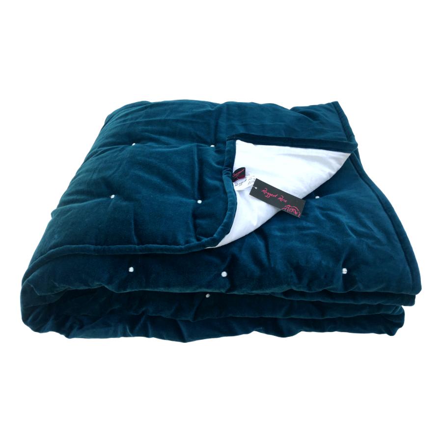 petrol velvet blanket