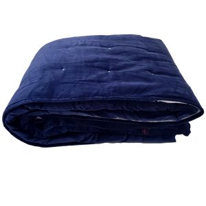 navy blue velvet blanket