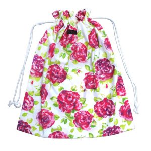 pink floral laundry bag