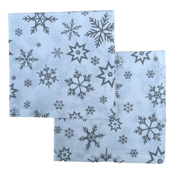 silver snowflakes christmas napkins