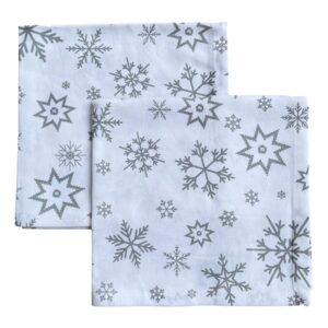 silver snowflakes christmas napkins