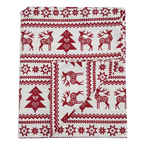 red christmas tablecloth