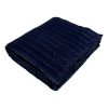 navy blue velvet bedspread