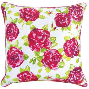 pink rose cushion