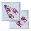 white embroidered christmas napkins