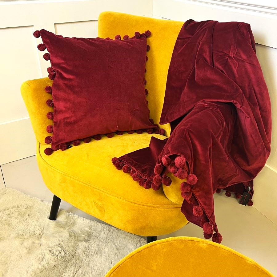 red velvet throw