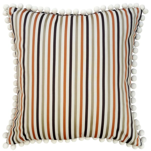 orange stripe cushion