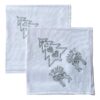 silver embroidered Christmas napkins