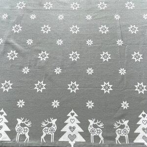 grey stars christmas fabric