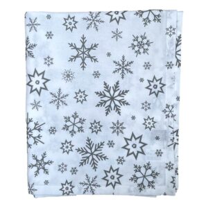 silver snowflakes christmas tablecloth