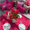 Pink Showerproof Garden Cushion