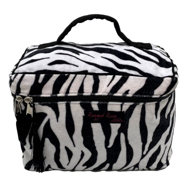 zebra velvet vanity bag