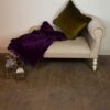 aubergine velvet throw
