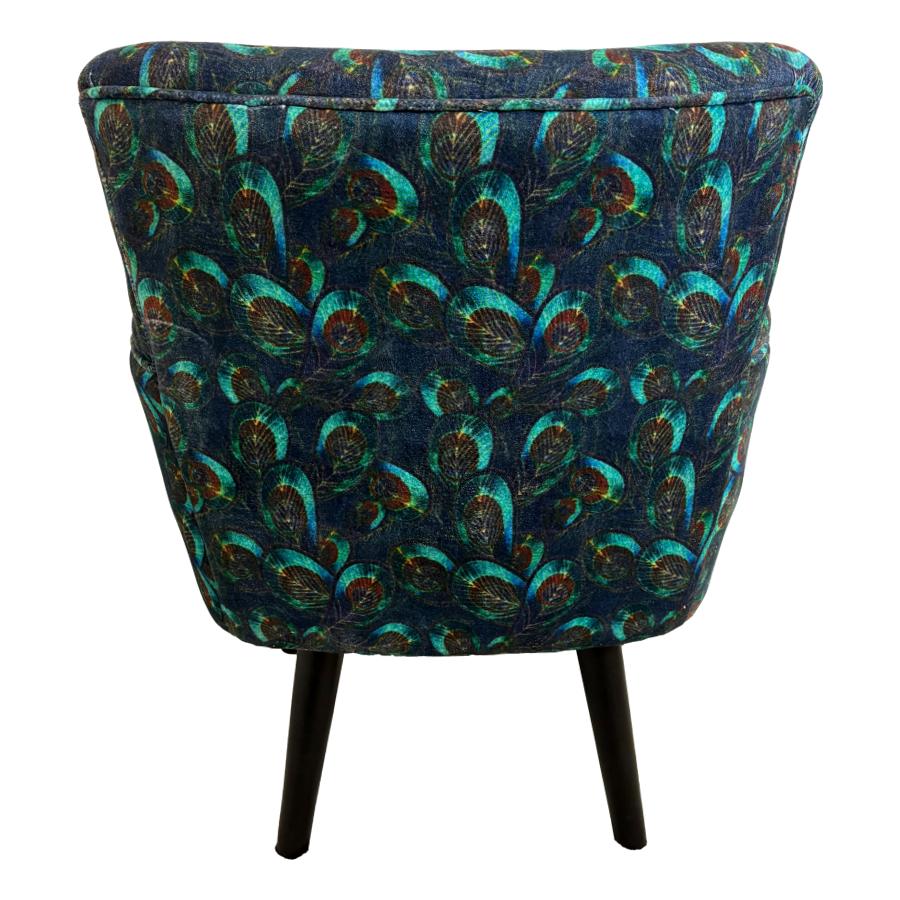 peacock velvet armchair