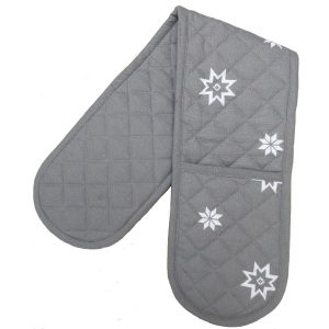 grey christmas oven glove
