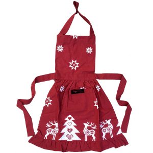 childs red Christmas Apron