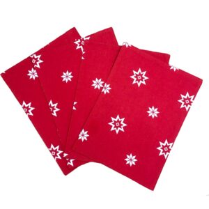 red Christmas star placemats