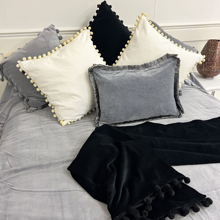 black velvet throw