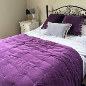 aubergine velvet blanket