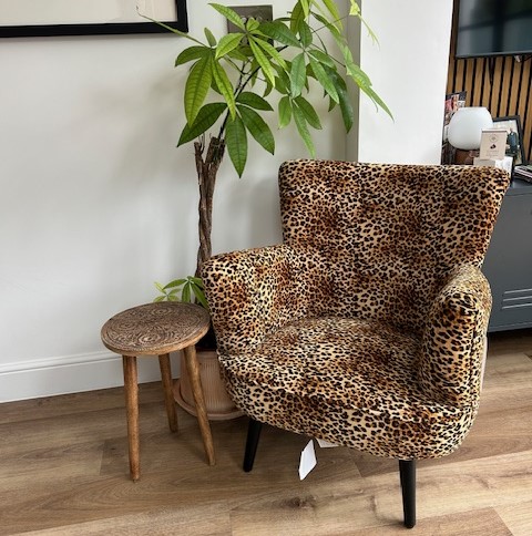 leopard velvet chair