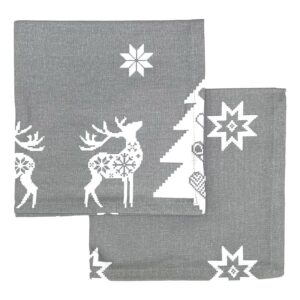 grey star Christmas napkins