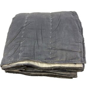 grey velvet bedspread