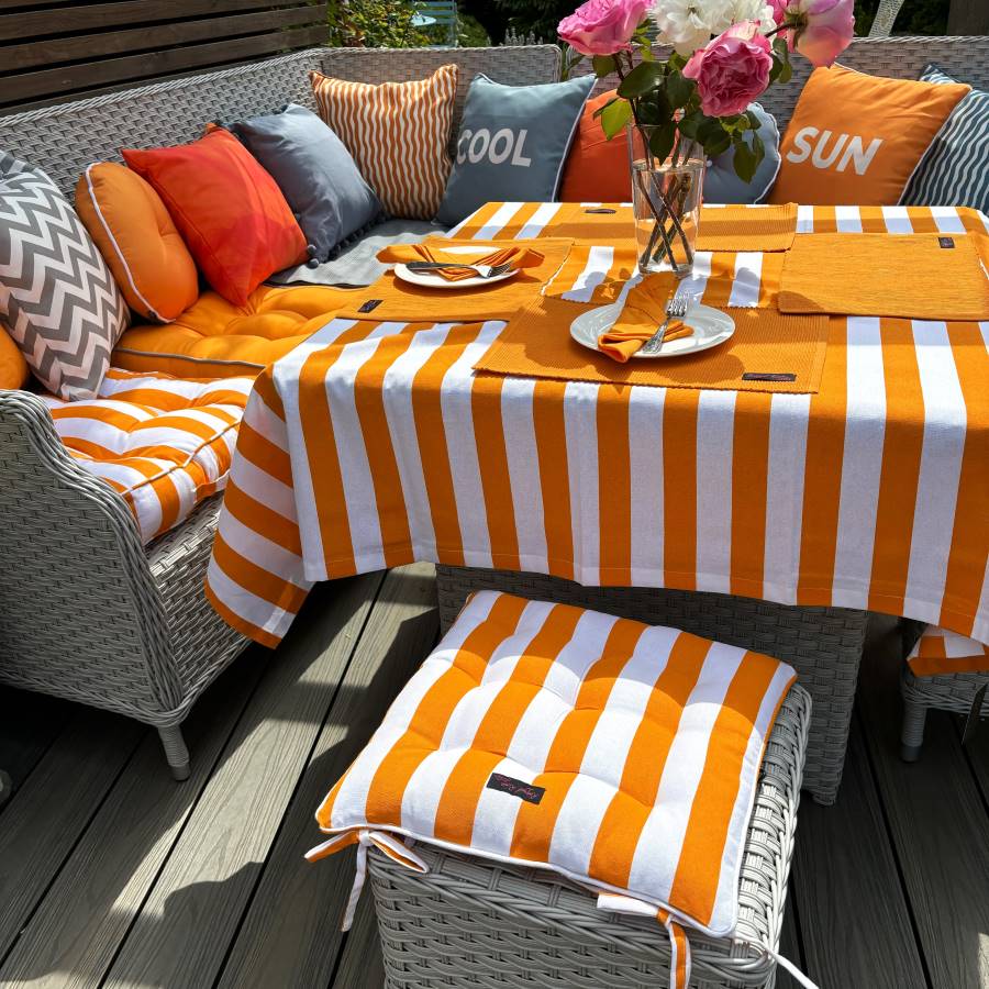 orange placemats