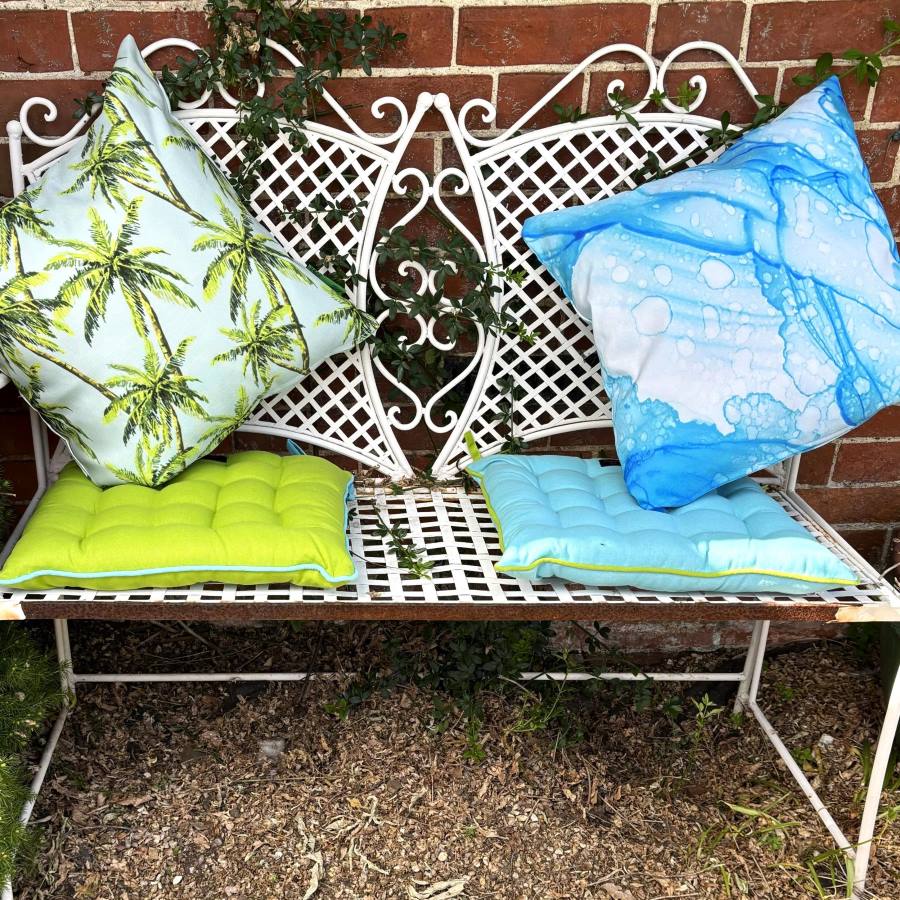 lime green garden seat pad